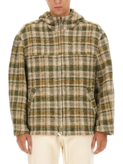Isabel Marant Checkered Knit Jacket Brushed Finish In Multicolor