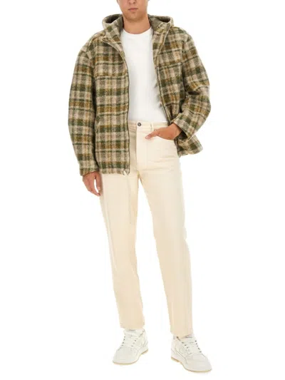 Isabel Marant Checkered Knit Jacket Brushed Finish In Multicolor