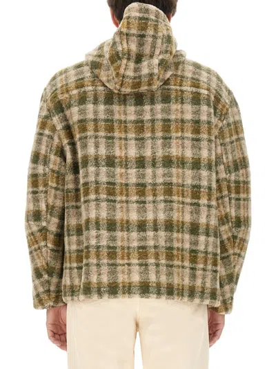 Isabel Marant Checkered Knit Jacket Brushed Finish In Multicolor