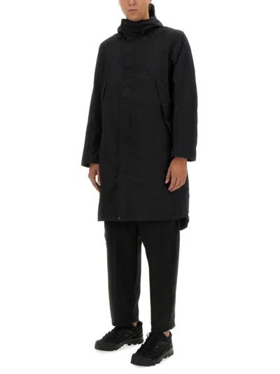 Jg1 Black Nylon Parka With Textured Finish In Black