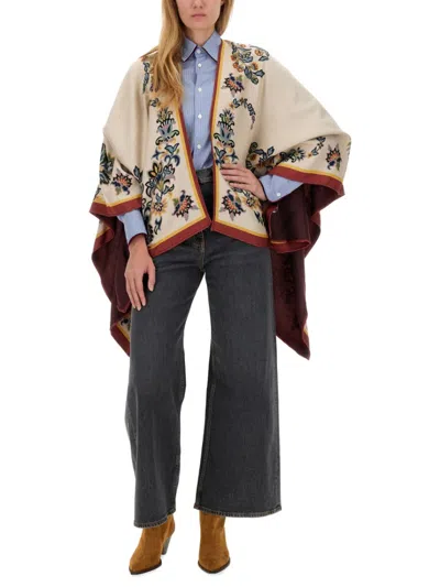 Etro Wide Leg Jeans With Belt Loops And Contrast Stitching In Black