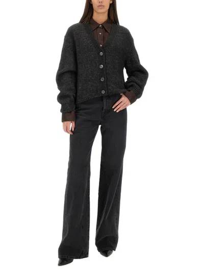 Our Legacy Academy Alpaca And Wool-blend Cardigan In Black