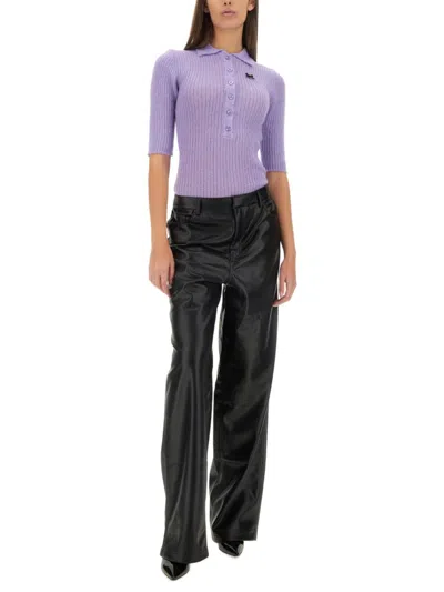 Rotate Birger Christensen Rotate Birgerchristensen Faux Leather Pants In Black
