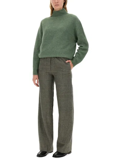 Alysi Relaxed-fit Turtleneck Sweater With Dropped Shoulders In Green