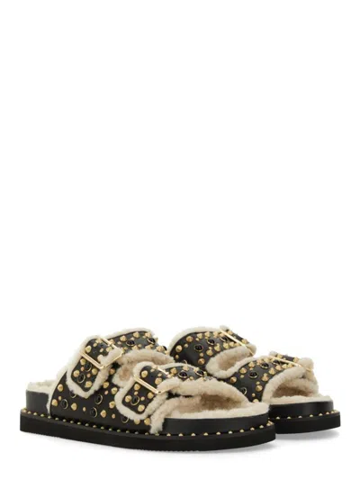 Ash Women's Utah Embellished Buckle Sandals In Black