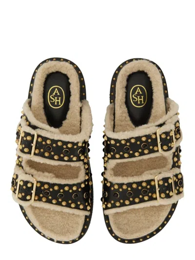 Ash Women's Utah Embellished Buckle Sandals In Black