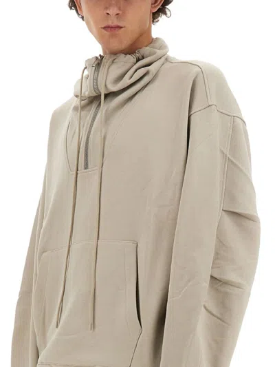 Helmut Lang Zip Sweatshirt. In Neutrals