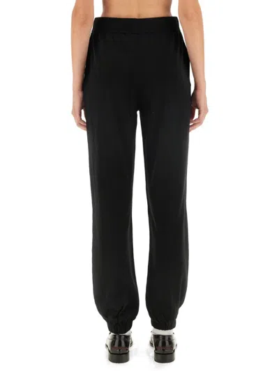 Moschino Logo Drawstring Waist Jogging Pants In Black