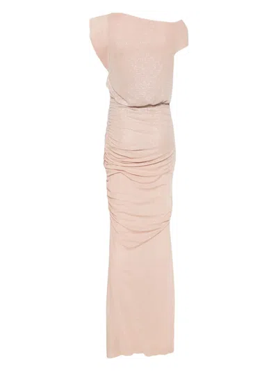 Genny Crystal-embellished Maxi Dress In Neutrals