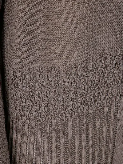 Max Mara Longline V-neck Sheer Knit Cardigan In Neutrals