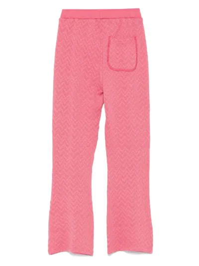 Zhoe & Tobiah Knitted Trousers In Pink