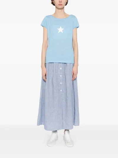 Agnès B. Start Screen-print Australia T-shirt In Blue