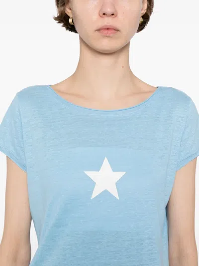 Agnès B. Start Screen-print Australia T-shirt In Blue