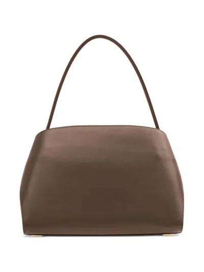 Ferragamo Large Soft Hug Shoulder Bag In Grey