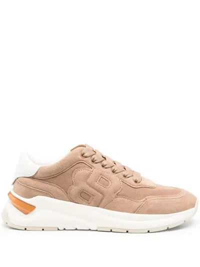 Hugo Boss Logo-patch Sneakers In Neutrals