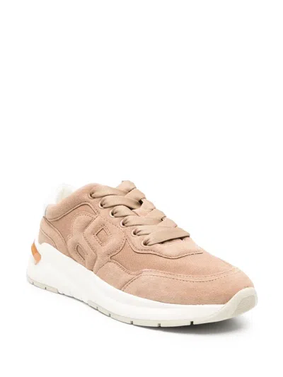 Hugo Boss Logo-patch Sneakers In Neutrals