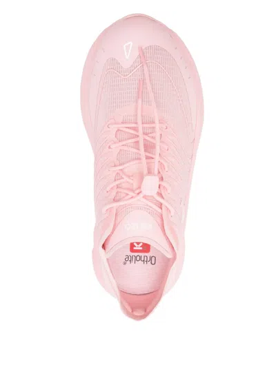 Kenzo Low Top Sneakers With Mesh Upper And Rubber Sole In Pink