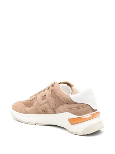 Hugo Boss Logo-patch Sneakers In Neutrals