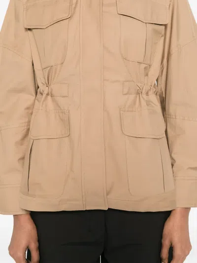 S Max Mara Leila Twill Belted Jacket In Brown