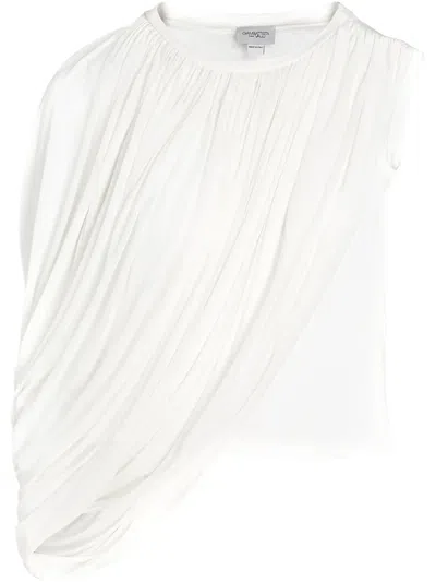 Giambattista Valli Draped-detail Blouse In White