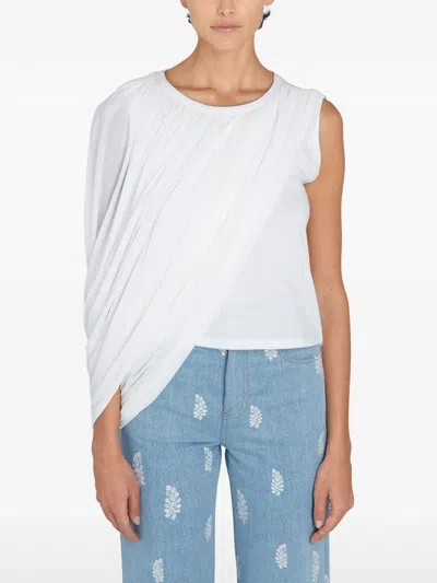 Giambattista Valli Draped-detail Blouse In White