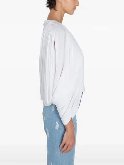 Giambattista Valli Draped-detail Blouse In White