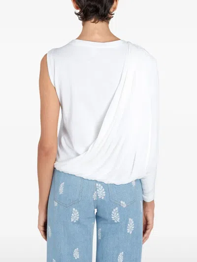 Giambattista Valli Draped-detail Blouse In White