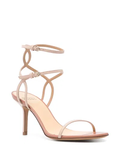 Francesco Russo 80mm Leather Sandals In Neutrals
