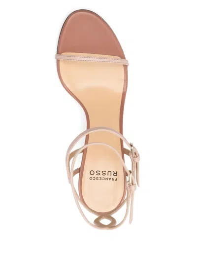 Francesco Russo 80mm Leather Sandals In Neutrals