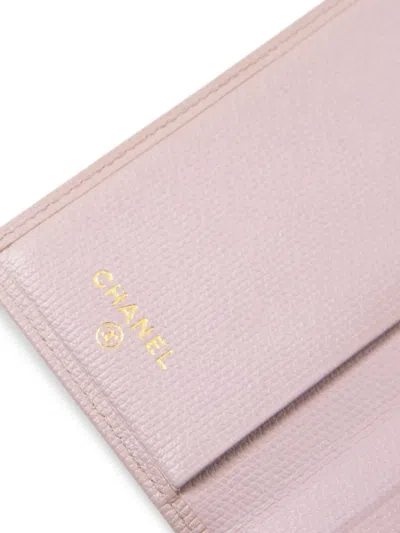 Pre-owned Chanel 2005 Leather Cardholder In Pink