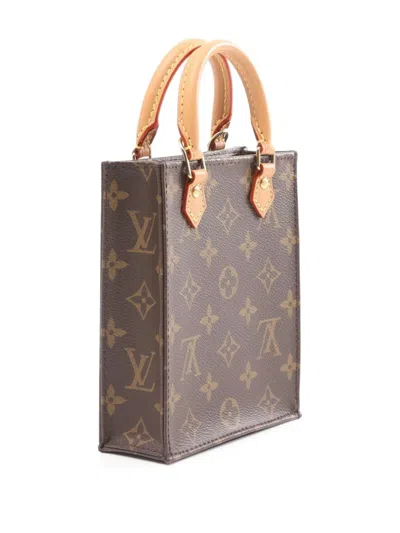 Pre-owned Louis Vuitton 2020 Petite Sac Plat Monogram Tote Bag In Brown