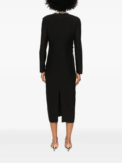 Moschino Embellished Midi Dress In Black