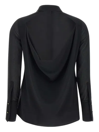 Elisabetta Franchi Two-tone Shirt In Black