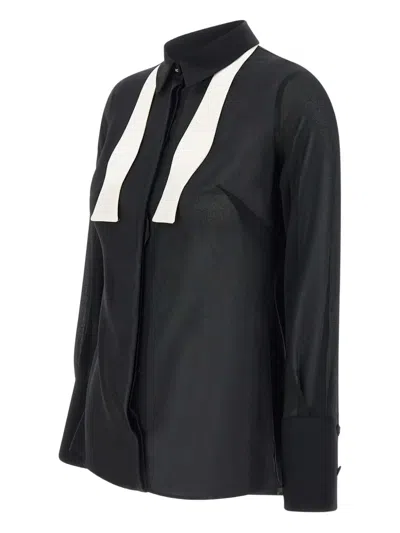 Elisabetta Franchi Two-tone Shirt In Black