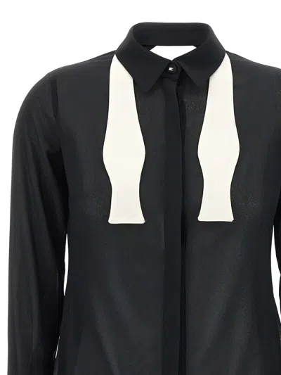 Elisabetta Franchi Two-tone Shirt In Black