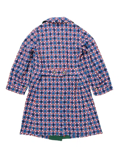 Communs Wool Double-breasted Coat In Blue