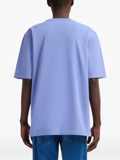 Marni Light Blue Jersey Oversized T-shirt In Blue