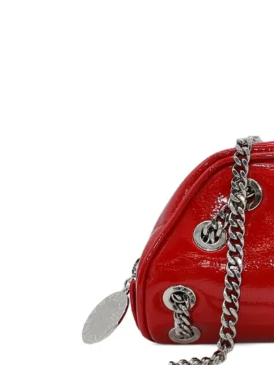 Stella Mccartney Small Bowling Bag Crinkled Patent Alter Mat In Red