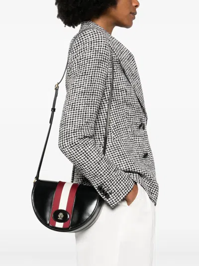 Shop Bally Signature Round Cross Body Bag In Black