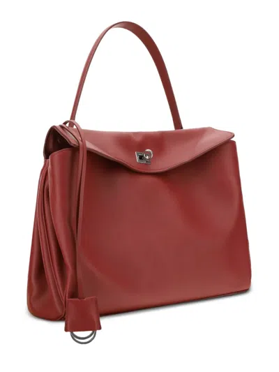 Balenciaga Leather Shoulder Bag In Red