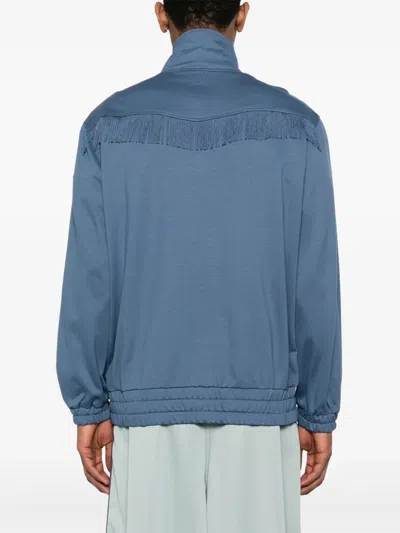Needles Fringed Sweatshirt In Blue