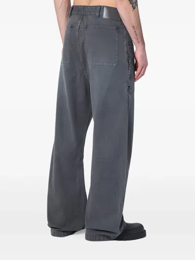 Entire Studios Washed Grey Denim Trousers In Grey