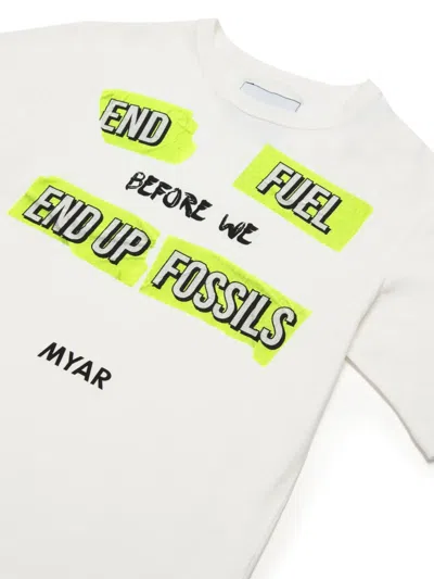 Myar Text-print T-shirt In White