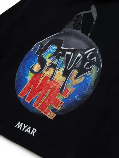 Myar Felpa In Cotone Deadstock Con Grafica Save Me In Black
