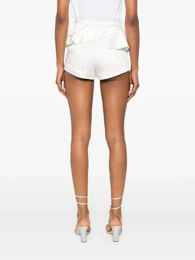 Redemption Ruffled Shorts In White