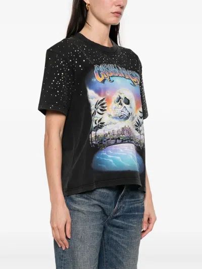 Casablanca La Premonition Hotfix Printed T-shirt La Premonition In Black