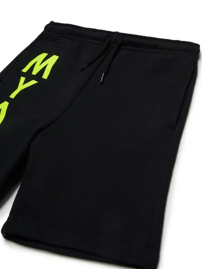Myar Shorts In Felpa Deadstock Con Logo  In Black