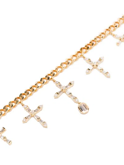 Shay 18k Yellow Gold Cross-pendants Diamond Necklace In Gold