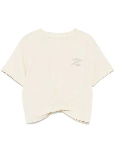 Izzue Embroidered T-shirt In Neutrals