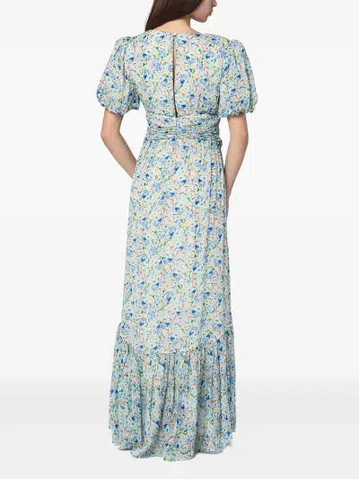 Malina Beatrice Dress With Floral Print In Blue